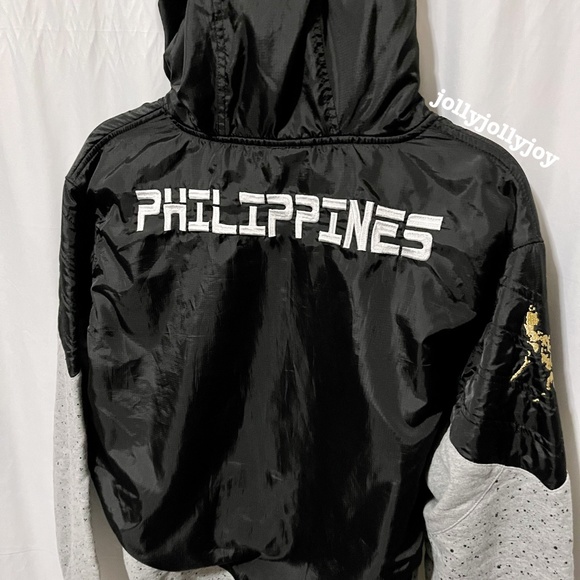 My Philippines Unisex Mixed Fabric Black/Grey Zip-Up Jacket Large - Picture 3 of 12